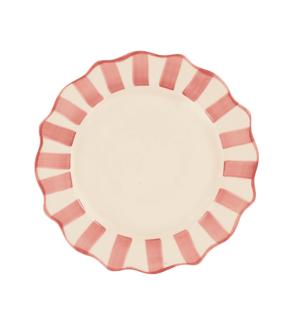 Pink Scalloped Plate