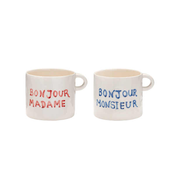 Bonjour mug set